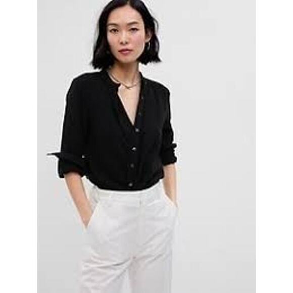 80 MAEVE BLACK BOTTON DOWN SIZE 2 WN - Picture 1 of 1